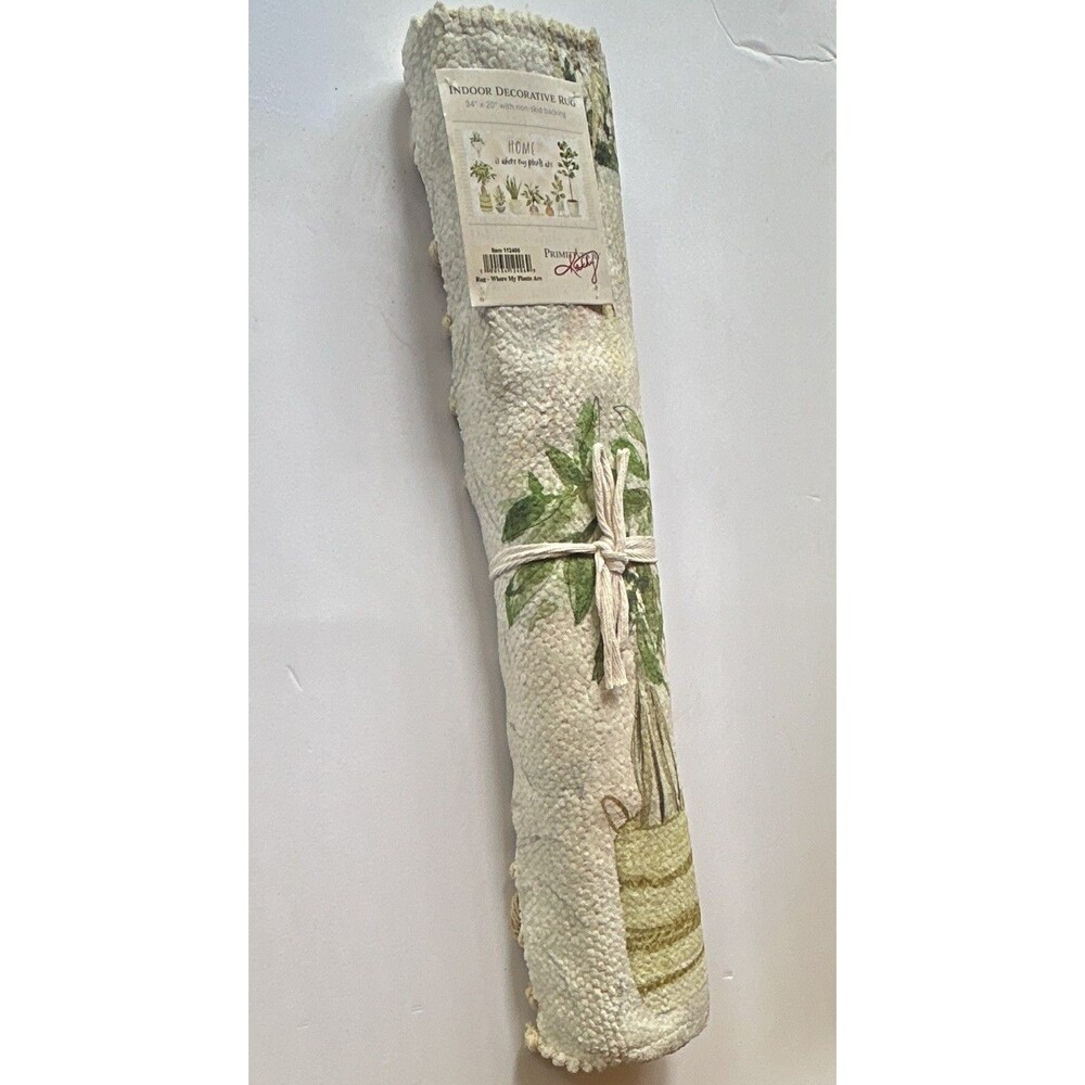 Primitives by Kathy Where My Plants Are 34x20 Tufted Area Rug Non-Slip